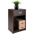 Winsome Rennick 1 Drawer Transitional Wooden Side Table in Cocoa
