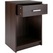 Winsome Rennick 1 Drawer Transitional Wooden Side Table in Cocoa