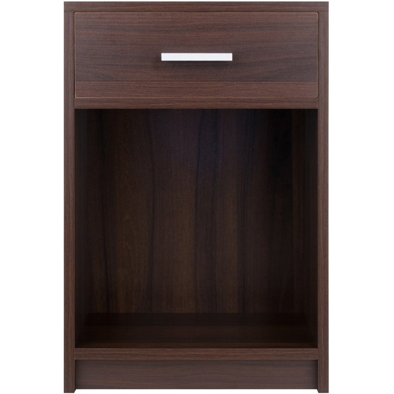 Winsome Rennick 1 Drawer Transitional Wooden Side Table in Cocoa
