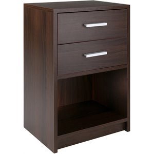 Winsome Molina 2-Drawer Transitional Wooden End Table in Cocoa