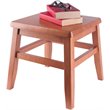 Winsome Kaya Transitional Solid Wood Conductor Stool in Teak (Set of 2)