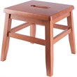 Winsome Kaya Transitional Solid Wood Conductor Stool in Teak (Set of 2)