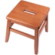 Winsome Kaya Transitional Solid Wood Conductor Stool in Teak (Set of 2)