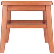 Winsome Kaya Transitional Solid Wood Conductor Stool in Teak (Set of 2)