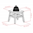 Winsome Kaya Transitional Solid Wood Conductor Stool in Teak (Set of 2)