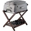 Winsome Remy Transitional Solid Wood Luggage Rack with Shelf in Cappuccino