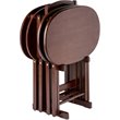 Winsome Nathan 5 Piece Transitional Solid Wood Snack Table Set in Cappuccino