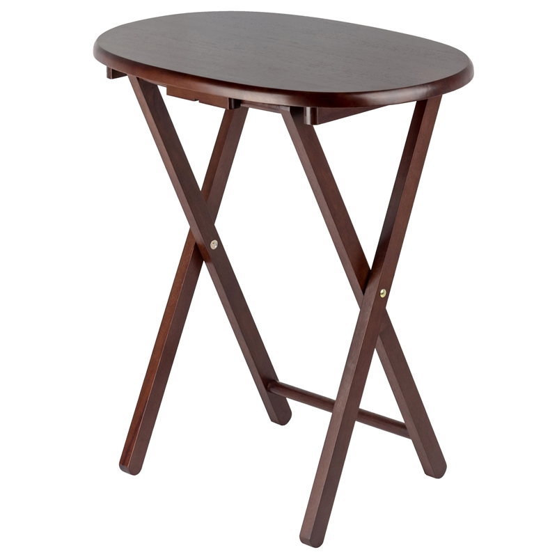 Winsome Nathan 5-Piece Transitional Solid Wood Snack Table Set in Cappuccino