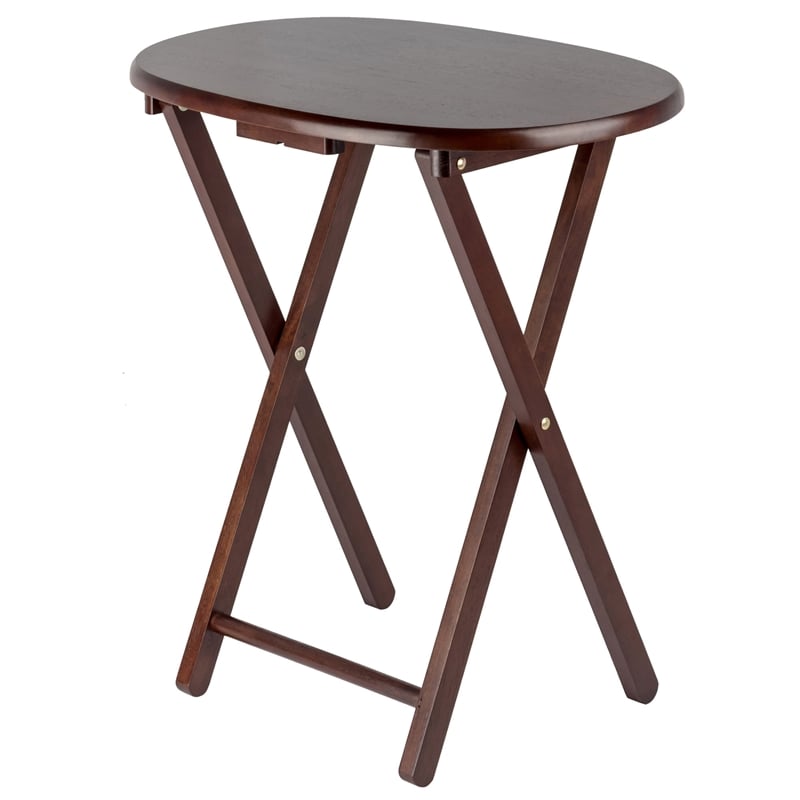 Winsome Nathan 5-Piece Transitional Solid Wood Snack Table Set in Cappuccino