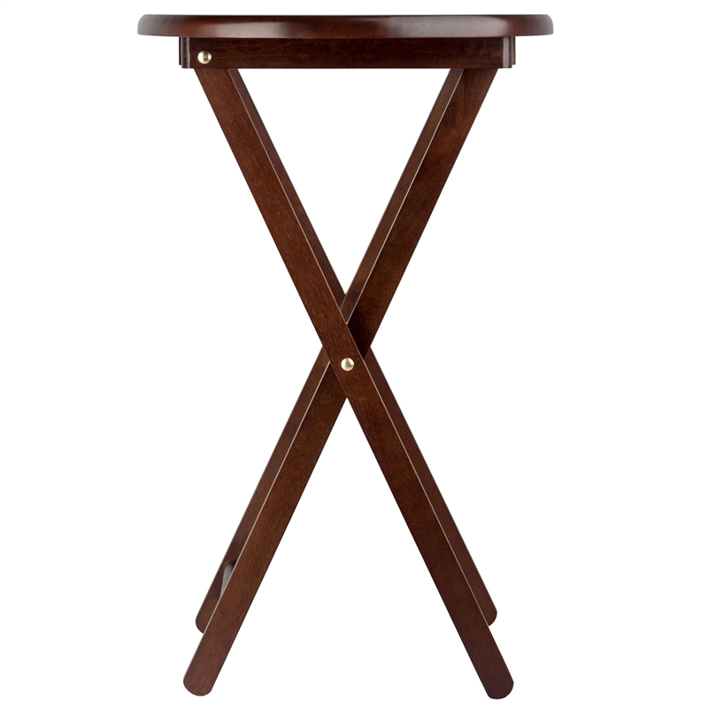 Winsome Nathan 5-Piece Transitional Solid Wood Snack Table Set in Cappuccino