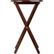 Winsome Nathan 5 Piece Transitional Solid Wood Snack Table Set in Cappuccino