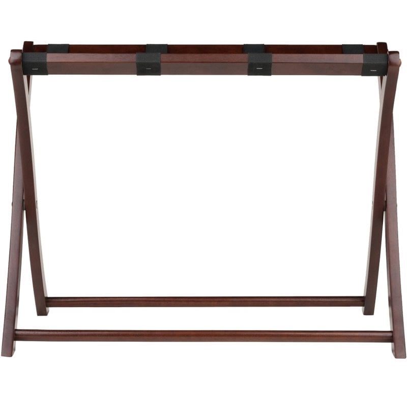 Winsome Scarlett Transitional Solid Wood Luggage Rack in Cappuccino