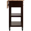 Winsome Langdon Transitional Solid Wood Kitchen Cart in Cappuccino