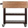 Winsome Langdon Transitional Solid Wood Kitchen Cart in Cappuccino