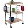 Winsome Madera Bamboo Top Transitional Metal Kitchen Cart in Natural