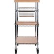 Winsome Madera Bamboo Top Transitional Metal Kitchen Cart in Natural