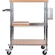 Winsome Madera Bamboo Top Transitional Metal Kitchen Cart in Natural