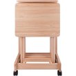 Winsome Brienda 5-Piece Flip Top Solid Wood Snack Table Set in Natural