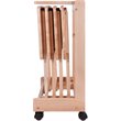 Winsome Brienda 5-Piece Flip Top Solid Wood Snack Table Set in Natural