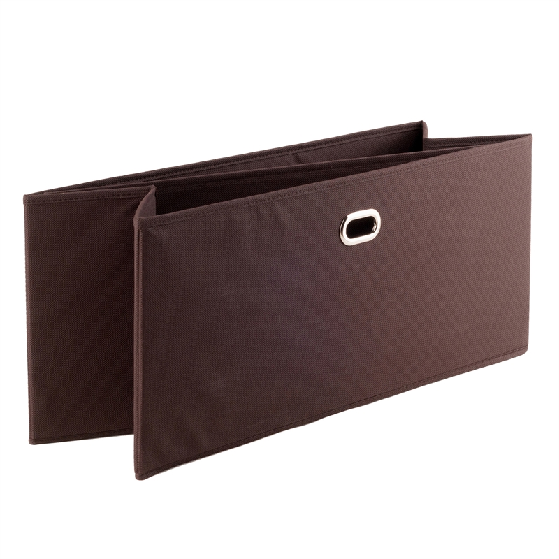 Winsome Torino 3 Shelf Solid Wood Basket Bookcase in Espresso and Chocolate