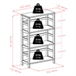 Winsome Torino 3 Shelf Solid Wood Basket Bookcase in Espresso and Black