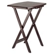 Winsome Dylan 5-Piece Oversized Solid Wood Snack Table Set in Espresso
