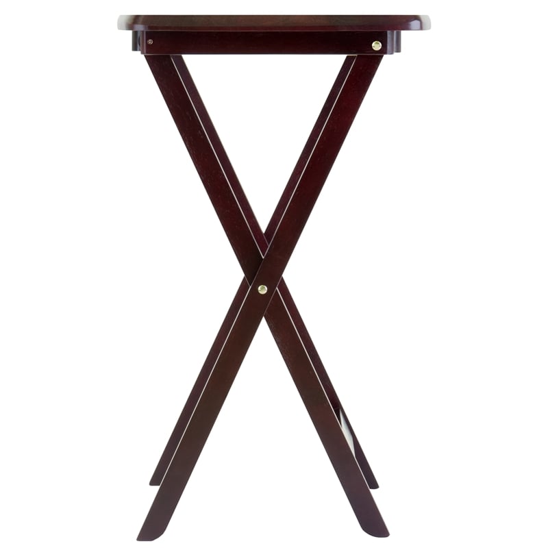 Winsome Dylan 5-Piece Oversized Solid Wood Snack Table Set in Espresso
