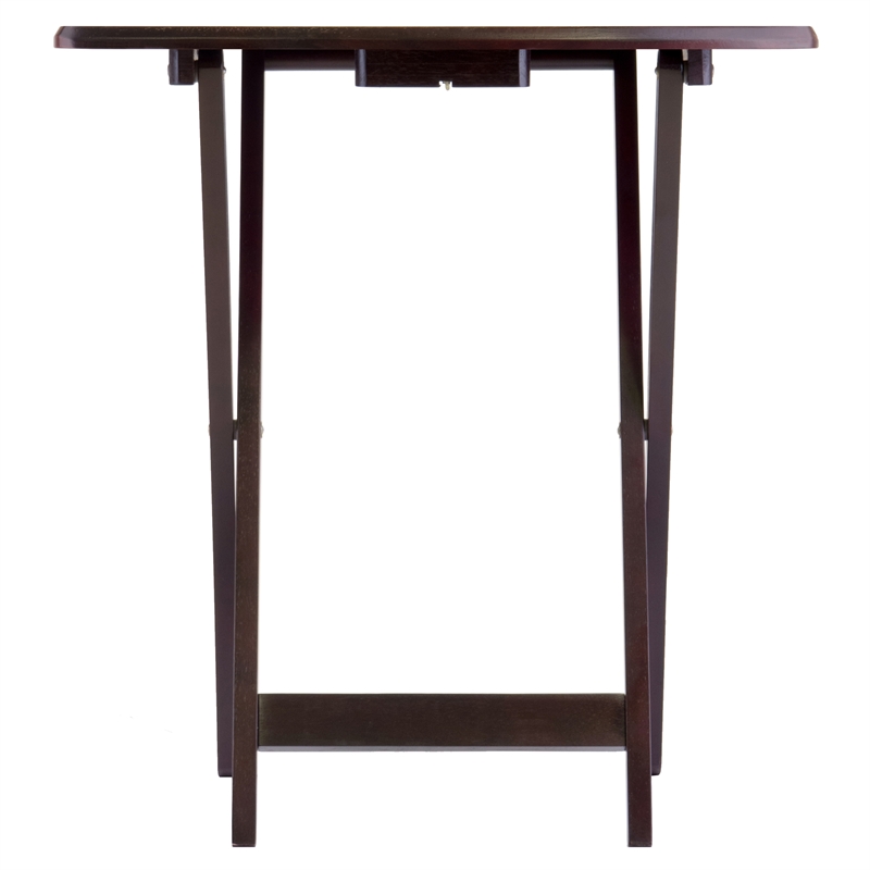 Winsome Dylan 5-Piece Oversized Solid Wood Snack Table Set in Espresso