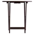 Winsome Dylan 5-Piece Oversized Solid Wood Snack Table Set in Espresso