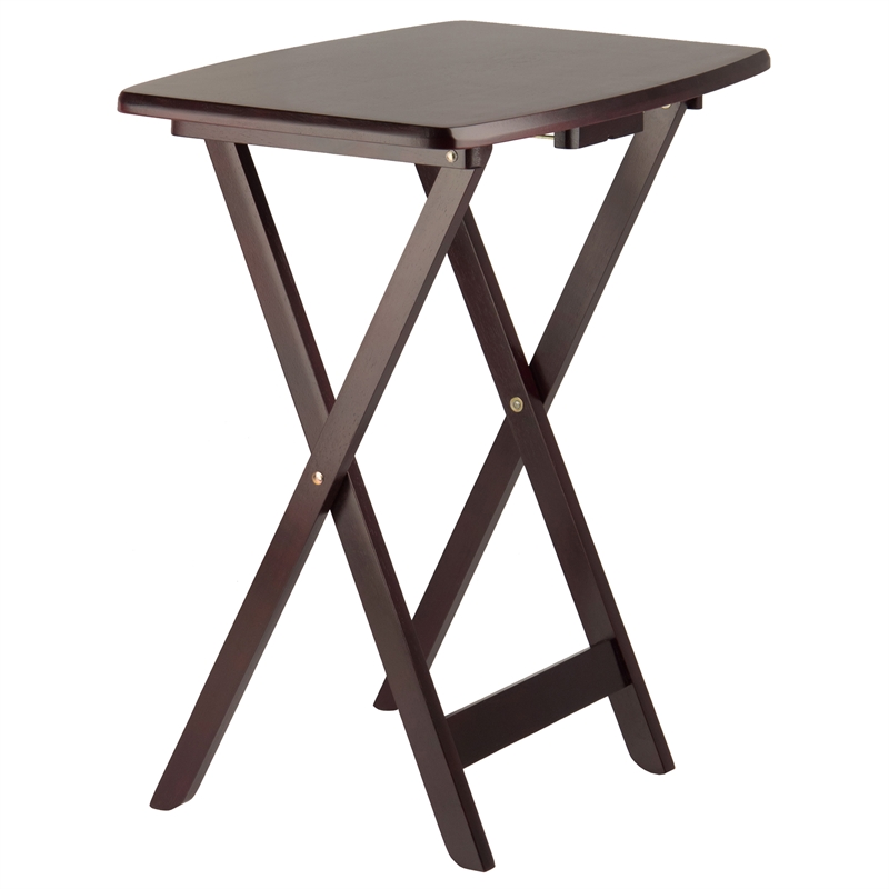 Winsome Dylan 5-Piece Oversized Solid Wood Snack Table Set in Espresso