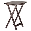 Winsome Dylan 5-Piece Oversized Solid Wood Snack Table Set in Espresso