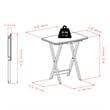 Winsome Dylan 5-Piece Oversized Solid Wood Snack Table Set in Espresso
