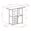 Winsome Macon Transitional Solid Wood Home Wine Bar in Espresso