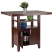 Winsome Albany Solid Wood Counter Height Dining Table in Walnut