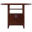 Winsome Albany Solid Wood Counter Height Dining Table in Walnut