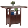 Winsome Albany 3 Piece Counter Height Dining Set With Ladder Back Stools