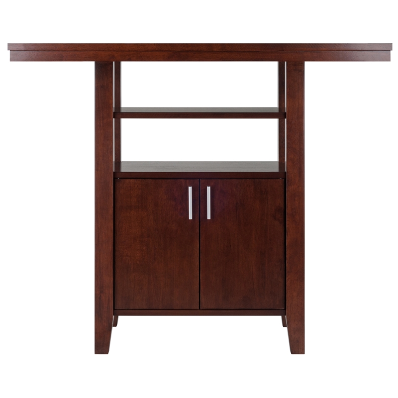 Winsome Albany 3 Piece Counter Height Dining Set With Ladder Back Stools