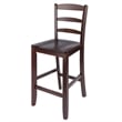 Winsome Albany 3 Piece Counter Height Dining Set With Ladder Back Stools