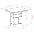 Winsome Albany 3 Piece Counter Height Dining Set With Ladder Back Stools