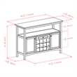 Winsome Colby Transitional Solid Wood Wine Rack Buffet Table in Walnut