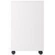 Winsome Halifax 2-Section Mobile Contemporary Wood Storage Cabinet in White