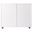 Winsome Halifax 2-Section Mobile Contemporary Wood Storage Cabinet in White