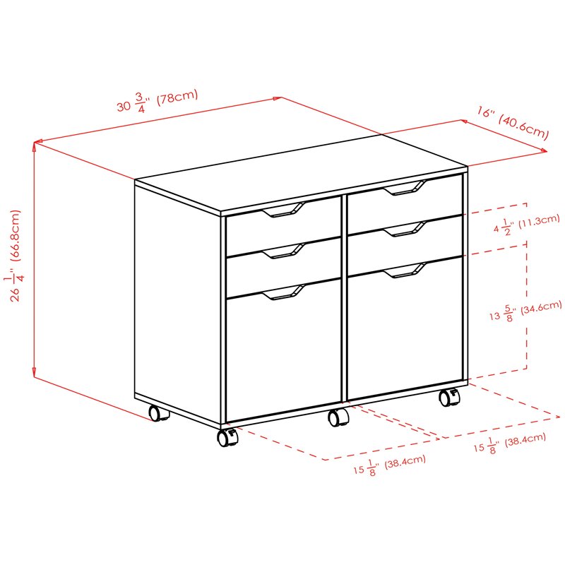 Winsome Halifax 7 Drawer Cabinet for Closet, White