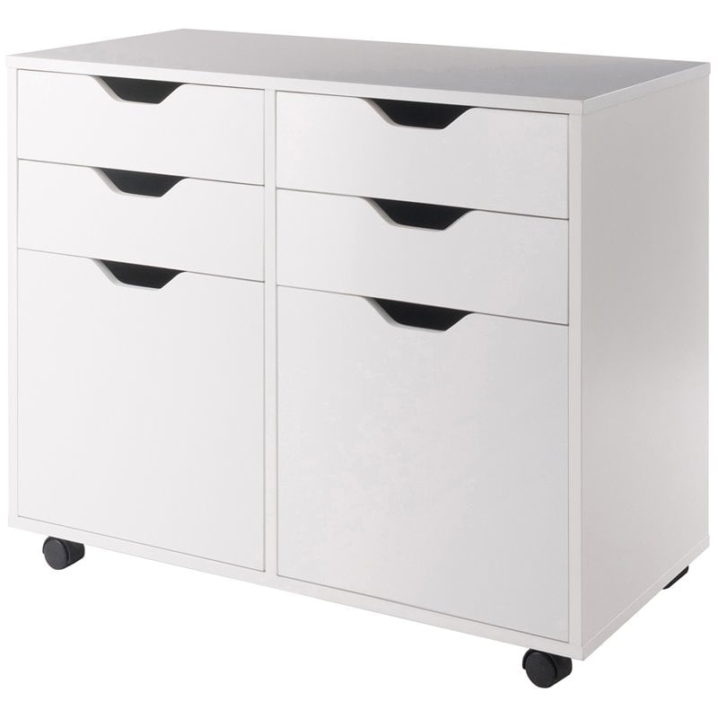 Halifax Wide Storage Cabinet, 3-Small and 2-Wide Drawers in Multiple  Finishes by Winsome Wood