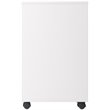 Winsome Halifax 3-Section Mobile Contemporary Wood Storage Cabinet in White