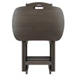 Winsome Lucca 5-Piece Transitional Solid Wood Snack Table Set in Oyster Gray