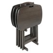 Winsome Lucca 5-Piece Transitional Solid Wood Snack Table Set in Oyster Gray