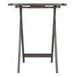 Winsome Lucca 5-Piece Transitional Solid Wood Snack Table Set in Oyster Gray