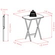 Winsome Lucca 5-Piece Transitional Solid Wood Snack Table Set in Oyster Gray