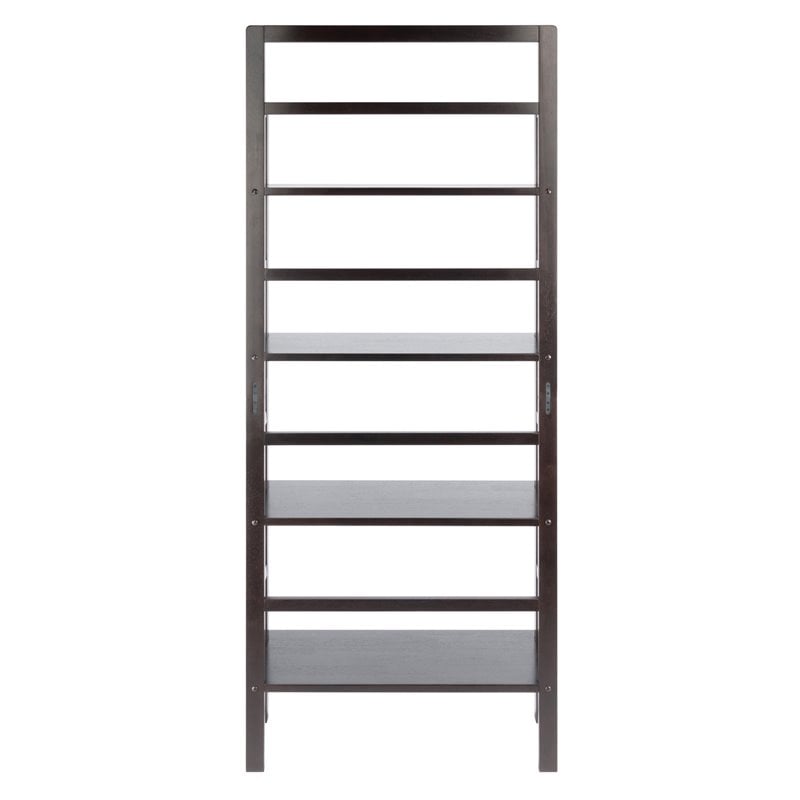 Winsome Aiden 4 Shelf Transitional Solid Wood Baker's Rack in Coffee
